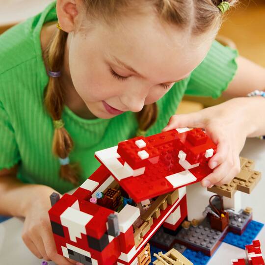 LEGO® Minecraft® The Mooshroom House Island Gamer Kit Toy for Kids 21270